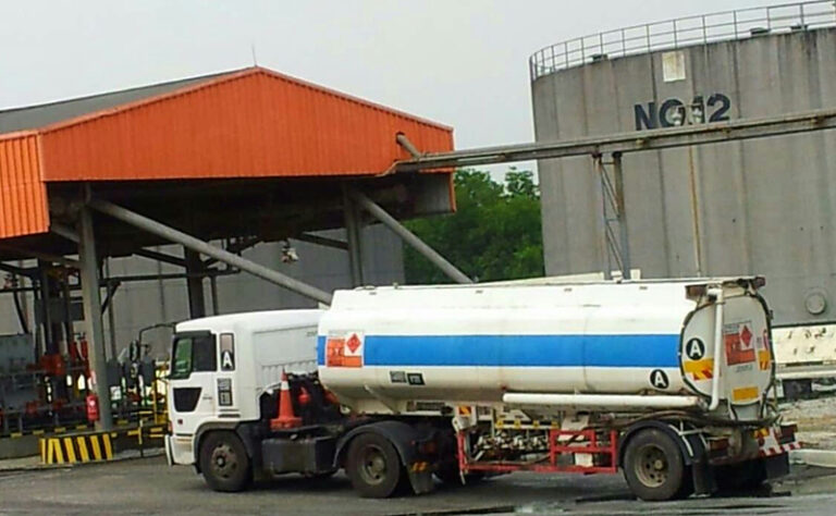 Tanker is entering to terminal